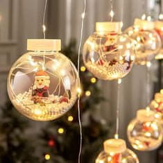 Sweetbuy Božična dekoracija v obliki zavese s svetlečimi kroglicami - XMASBALL