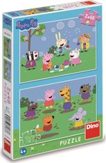 Dino Puzzle Peppa Pig in prijatelji 2x48 kosov