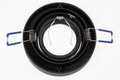 LUMILED Stropna okrogla halogenska svetilka MIDI 20mm črna premična cev
