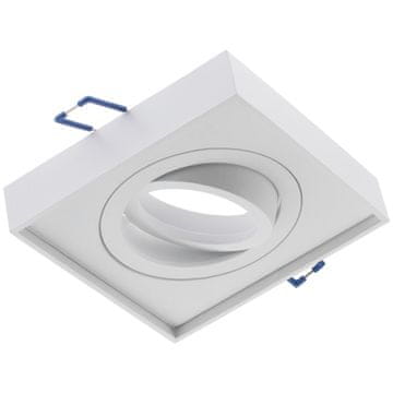 LUMILED Stropna kvadratna halogenska svetilka MIDI 20mm bela premična cev