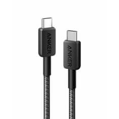 kabel, USB-C na USB-C, pleten, 0,9 m, črn (A81F5G11)