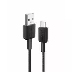 Anker kabel, USB-A na USB-C, pleten, 0,9 m, črn (A81H5G11)