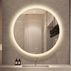 S6 Steklarstvo Šest Okroglo LED ogledalo S617A, fi 80cm, LED kopalniško ogledalo, 3 barve LED, dimmer, antifog