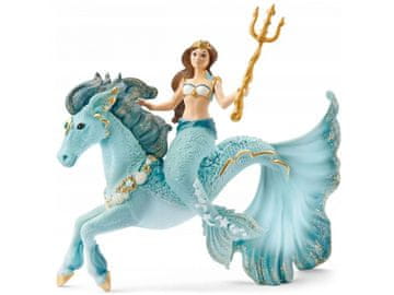 Schleich SLH70594 Schleich Bayala - Morska vila Eyela na morskem konju, otroške figurice 5+