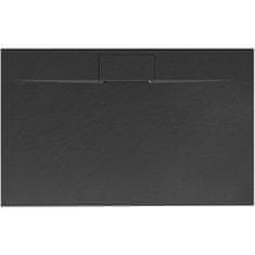 REA Tuš kad Bazalt long Black 80x100