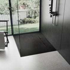 REA Tuš kad Bazalt long Black 80x100