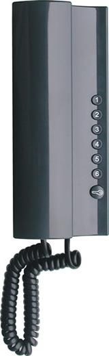 TESLA Elegantni domači telefon za sisteme 2-BUS, s 7 gumbi in uravnavanjem glasnosti, antracit
