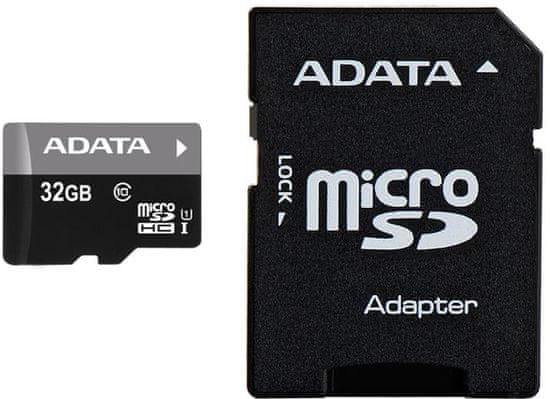 A-Data MicroSDHC Premier 32GB Class10 UHS-I pomnilniška kartica + adapter