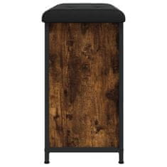 Vidaxl Klop za čevlje s preklopnim predalom dimljen hrast 62x32x56 cm