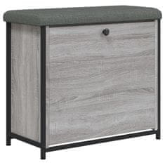 Vidaxl Klop za čevlje s preklopnim predalom siva sonoma 62x32x56 cm