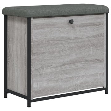 Vidaxl Klop za čevlje s preklopnim predalom siva sonoma 62x32x56 cm