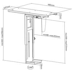 Wiltec Univerzalno PC podmizno stojalo in nosilec 360° črn do 10kg