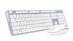Connect IT Komplet tipkovnica + miška CKM-7500-CS - brezžična sivo-bela tipkovnica + miška, CZ + SK postavitev