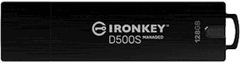 Kingston Ironkey D500SM USB ključek, 128 GB, USB 3.2, FIPS 140-3 Level 3, TAA/CMMC, AES-256 bit