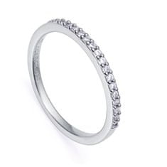 Viceroy Eleganten srebrn prstan s prozornimi cirkoni Clasica 9118A014 (Obseg 54 mm)