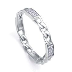 Viceroy Eleganten srebrn prstan s cirkoni Clasica 13161A014 (Obseg 54 mm)