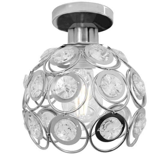 Toolight ELEGANTNA STROPNA SVETILKA APP204-1C KRISTALNO SREBRNA