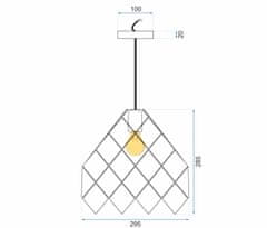 Toolight Kovinska viseča stropna svetilka APP338-1CP Black