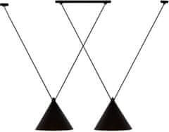 Toolight stropna svetilka v mansardnem slogu APP548-2CP Black