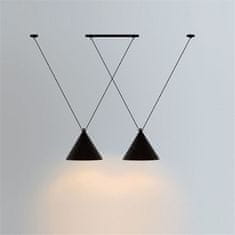 Toolight stropna svetilka v mansardnem slogu APP548-2CP Black