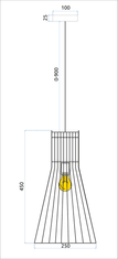 Toolight Stropna svetilka APP1350-1CP