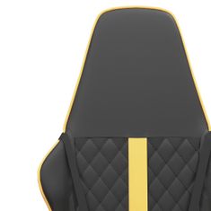Vidaxl Gaming stol črno in zlato umetno usnje