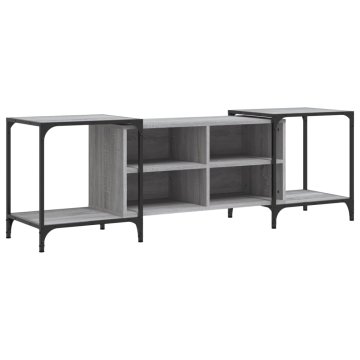 Vidaxl TV omarica siva sonoma 153x37x50 cm inženirski les