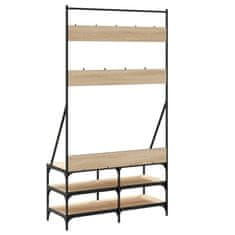Vidaxl Regal za oblačila s prostorom za čevlje son. hrast 100x40x184cm
