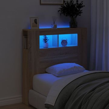 Vidaxl vidaXL Vzglavje postelje z LED osvetlitvijo, hrast sonoma, 100x18,5x103,5 cm