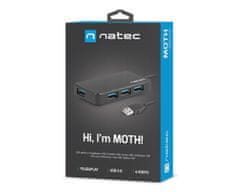 Natec Moth adapter USB Hub, 4x USB-A 3.0