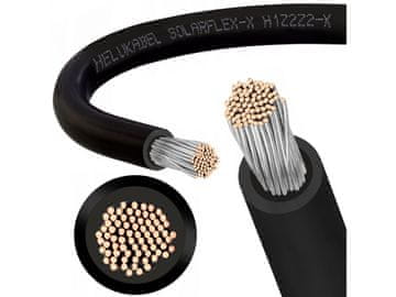Helukabel Črna sončna kabel za fotovoltaične sisteme 4mm² - SOLARFLEX-X H1Z2Z2-K Made in Germany