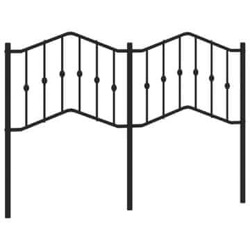 Vidaxl Kovinsko nadomestno vzglavje črno 150 cm