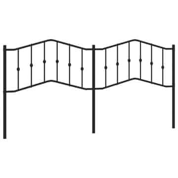 Vidaxl Kovinsko nadomestno vzglavje črno 200 cm