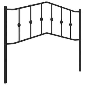 Vidaxl Kovinsko nadomestno vzglavje črno 107 cm