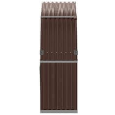 Vidaxl Nosilec za polena rjav 120x45x140 cm pocinkano jeklo