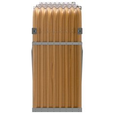 Vidaxl Nosilec za polena svetlo rjav 180x45x100 cm pocinkano jeklo