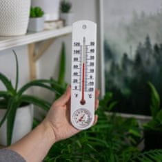 shumee Notranji termometer s higrometrom, bel, 25 cm