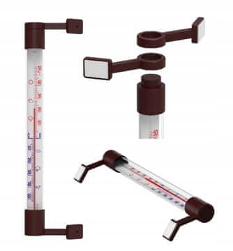 shumee Rjavi samolepilni zunanji termometer 22 cm
