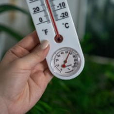 shumee Notranji termometer s higrometrom, bel, 25 cm
