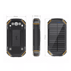 BOT Solar powerbank SP7 1 panel 20000mAh črna