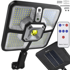KEDO Solarna LED svetilka s senzorjem gibanja/svetlobe, 8W, 220LED