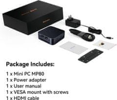 Blackview MP80 Mini PC, Intel N-series N97, 16/512GB