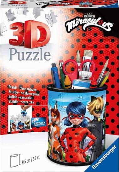Ravensburger 3D stojalo za sestavljanke: Čarobna ladjica in črni maček 57 kosov