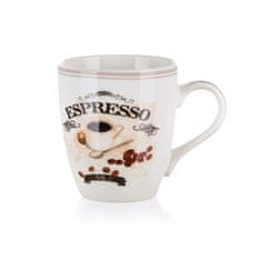 Banquet Keramična skodelica ESPRESSO 240 ml, dekor 2, komplet 6 kosov