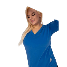 RELEVANCE Ženske bluze z dolgimi rokavi plus velikost mornarsko modra RV-BZ-9259.97_405401 Univerzalni