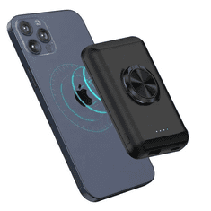 BOT Magnetna brezžična powerbank P9 5000 mAh črna