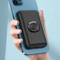BOT Magnetna brezžična powerbank P9 5000 mAh črna