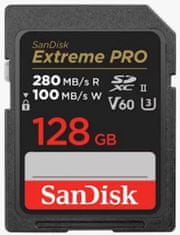 SanDisk Extreme Pro spominska kartica, 128 GB, SDXC, UHS-II, 280/100MB/s, V60
