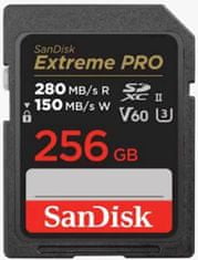 SanDisk Extreme Pro spominska kartica, 256 GB, SDXC, UHS-II, 280/150MB/s, V60