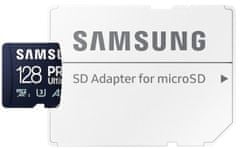 Samsung PRO Ultimate spominska kartica, micro SDXC, 128 GB, U3, V30, A2, UHS-I, z SD adapterjem